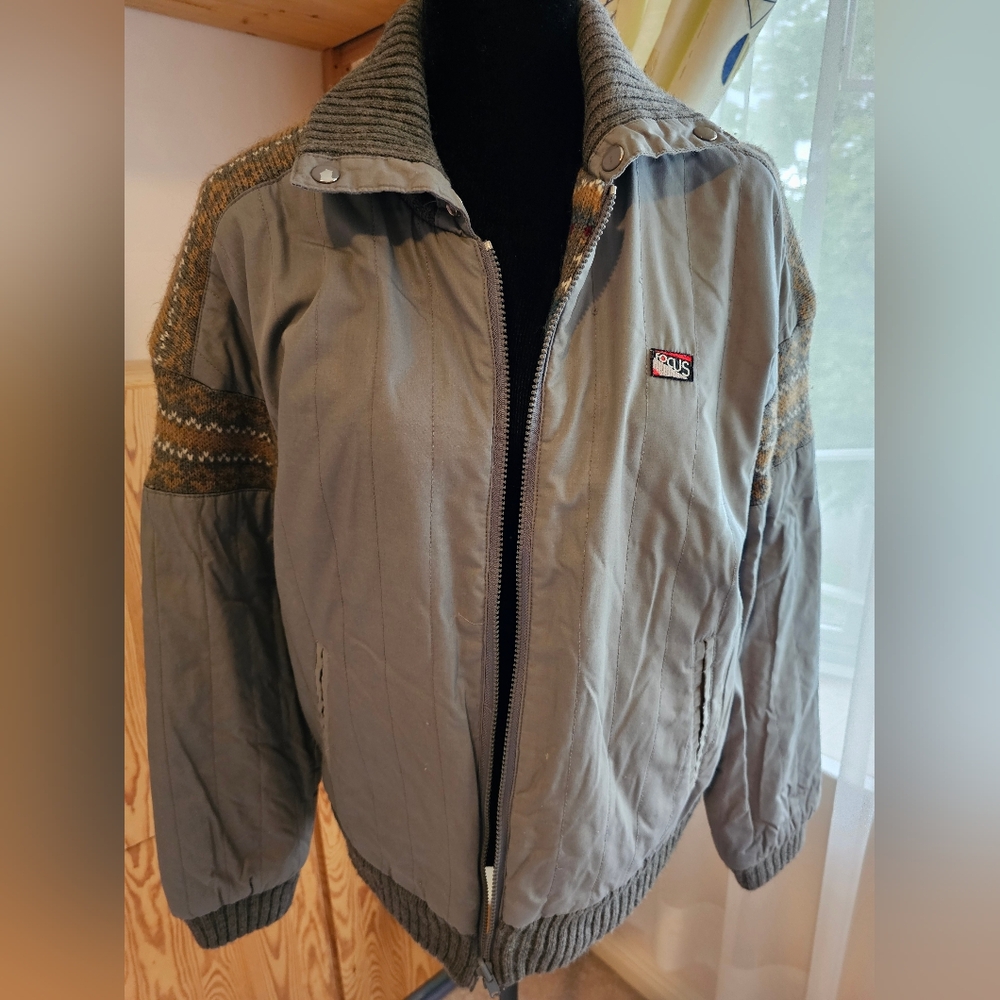 Stylish Reversible Gray Bomber Jacket by Focus